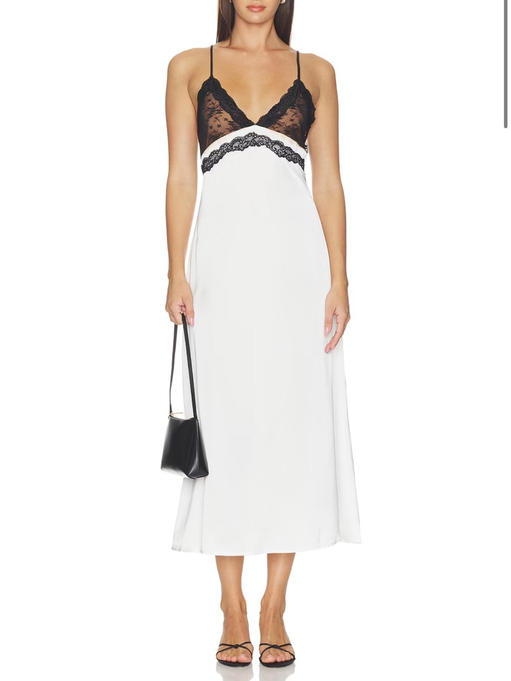 LIONESS le paris lace midi dress